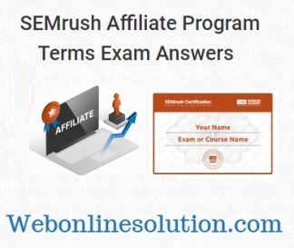 SEMrush Affiliate Program Terms Exam Answers