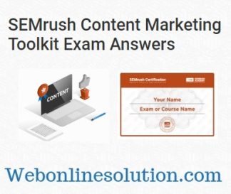 SEMrush Content Marketing Toolkit Exam Answers
