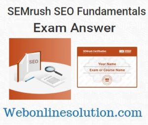 SEMrush SEO Fundamentals Exam Answers